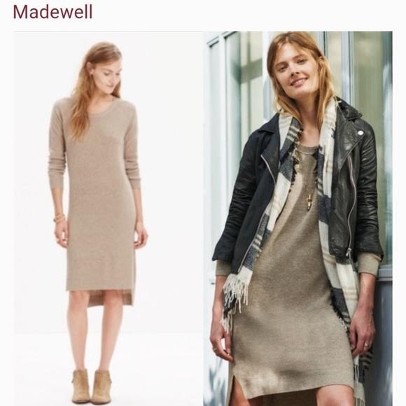 Madewell Dresses & Skirts - Madewell Side-Slit Sweater Dress E1320 Merino Wool Alpaca XS